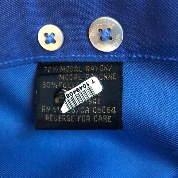 BUGATCHI Sky Blue Short Sleeve Button Down Shirt Size Medium - Picture 8 of 10